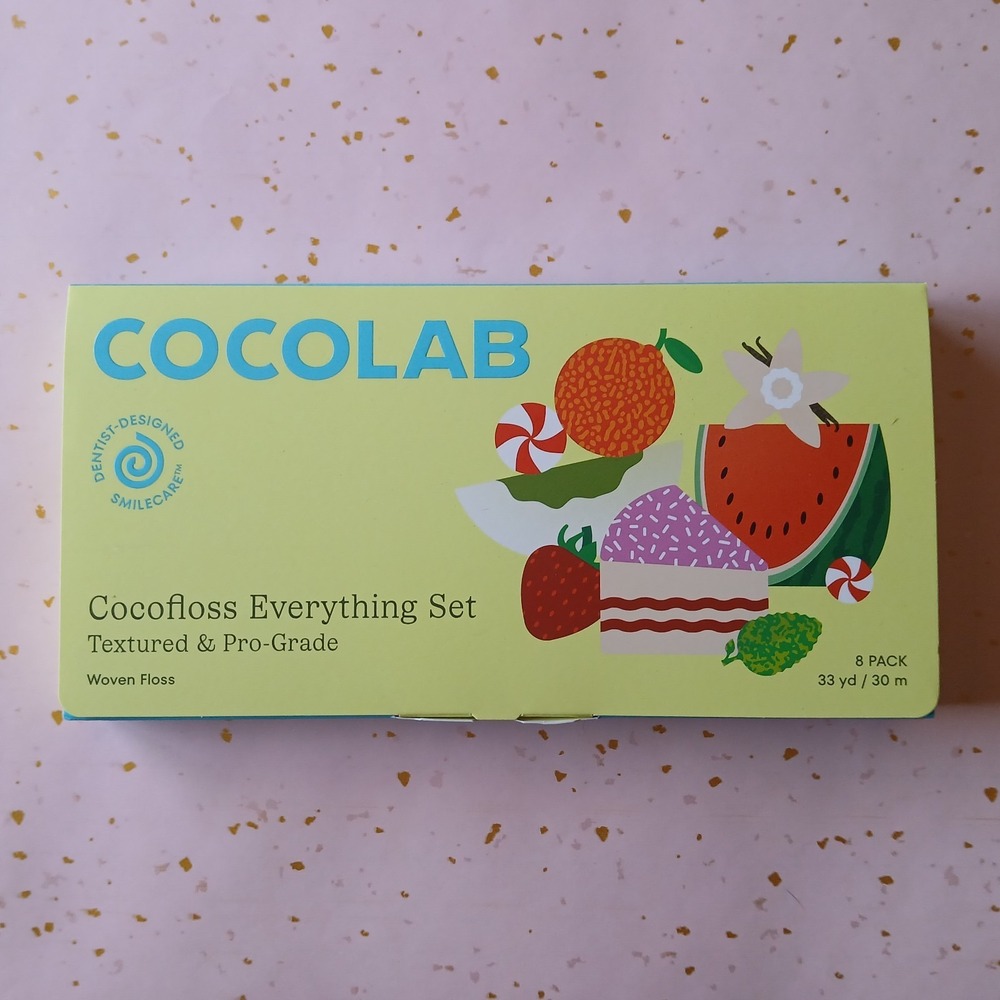 NEW COCOLAB CocoFloss Everything Set Dental Floss 8 Pack Woven Anti Plaque